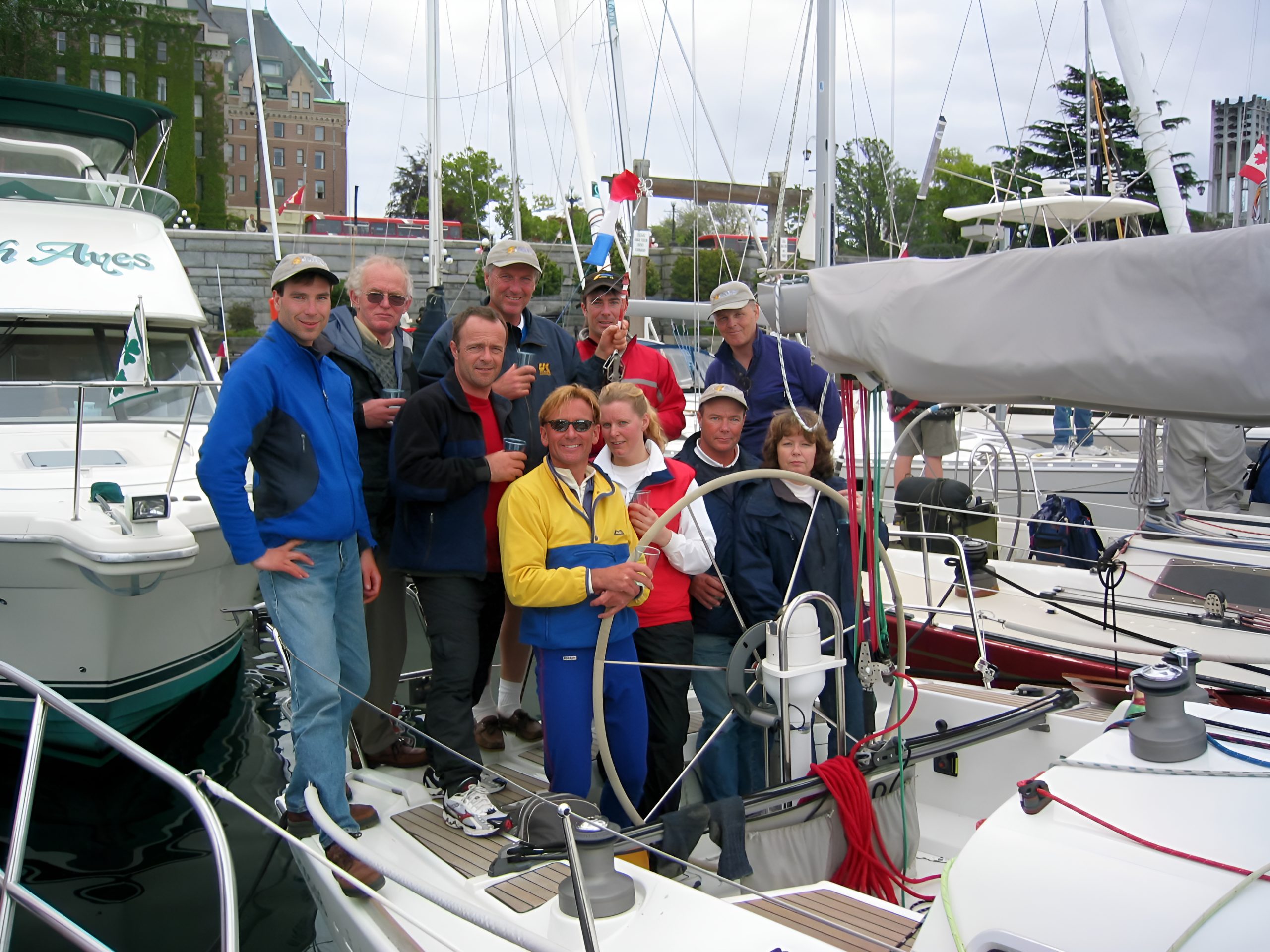 Group photo on boat upscaled