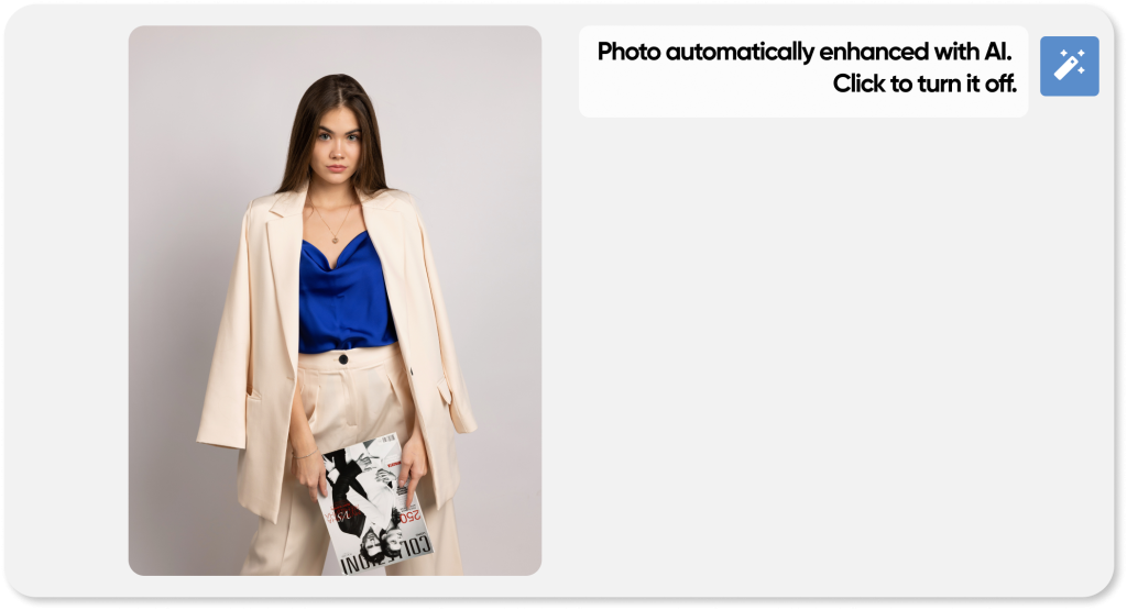 One click button for auto enhance